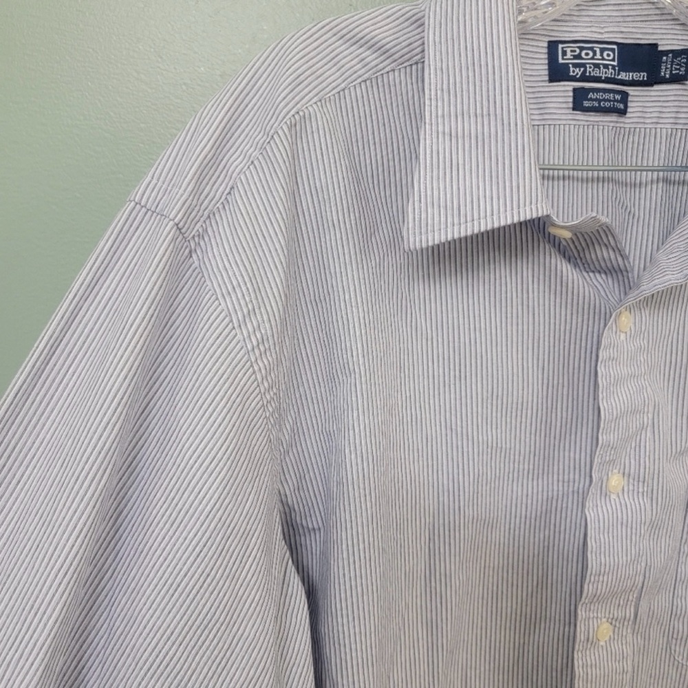 Ralph Lauren Polo Andrew 100%Cotton Dress‎ Shirt - Picture 4 of 6